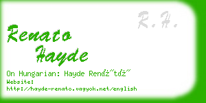 renato hayde business card